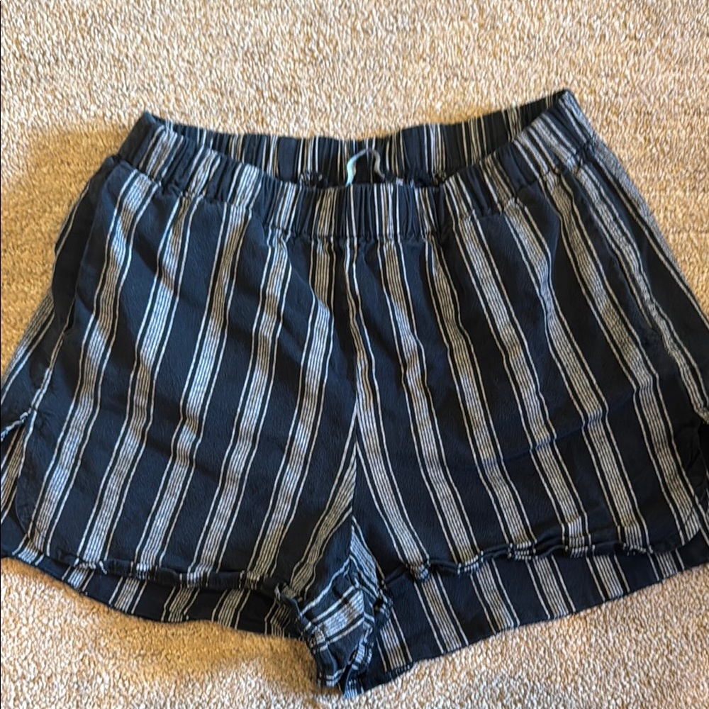 Striped Black and White Women's Shorts